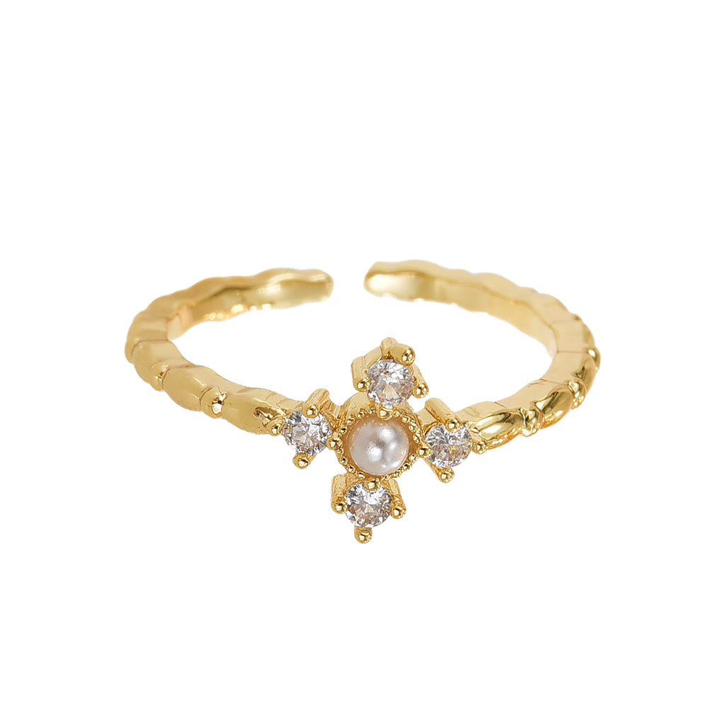 White Moonlight High-End Open Ring