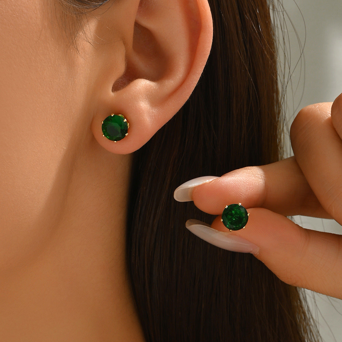 Mosaic Colored Zircon Earrings