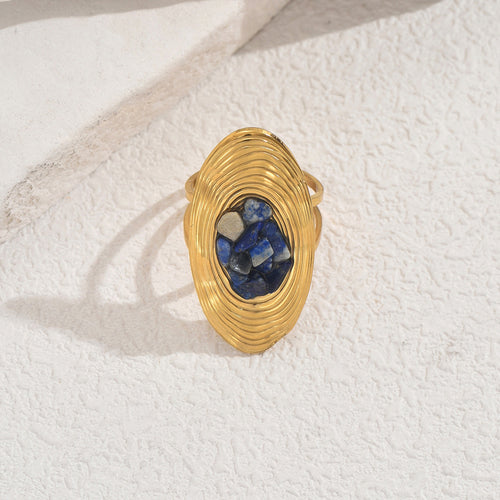 Blue crystal luxury ring.