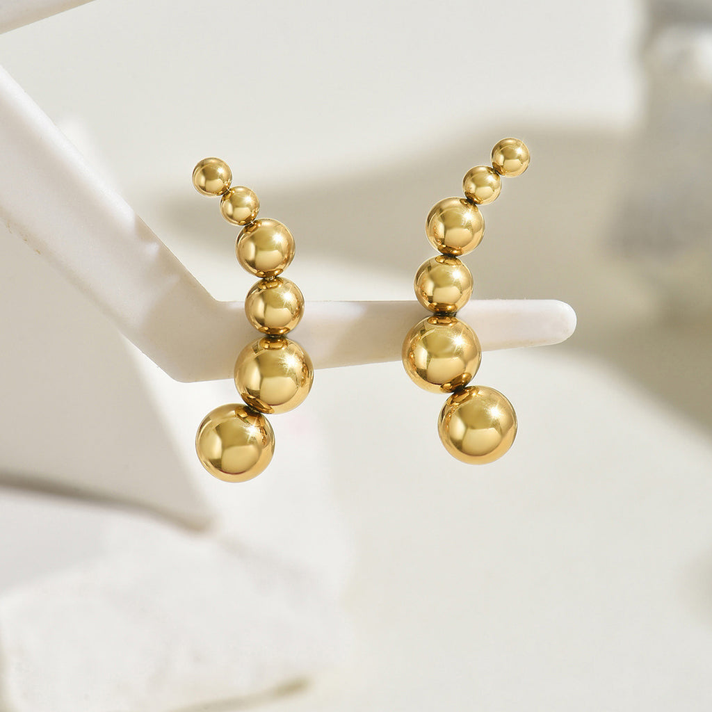 Irregular beaded earrings