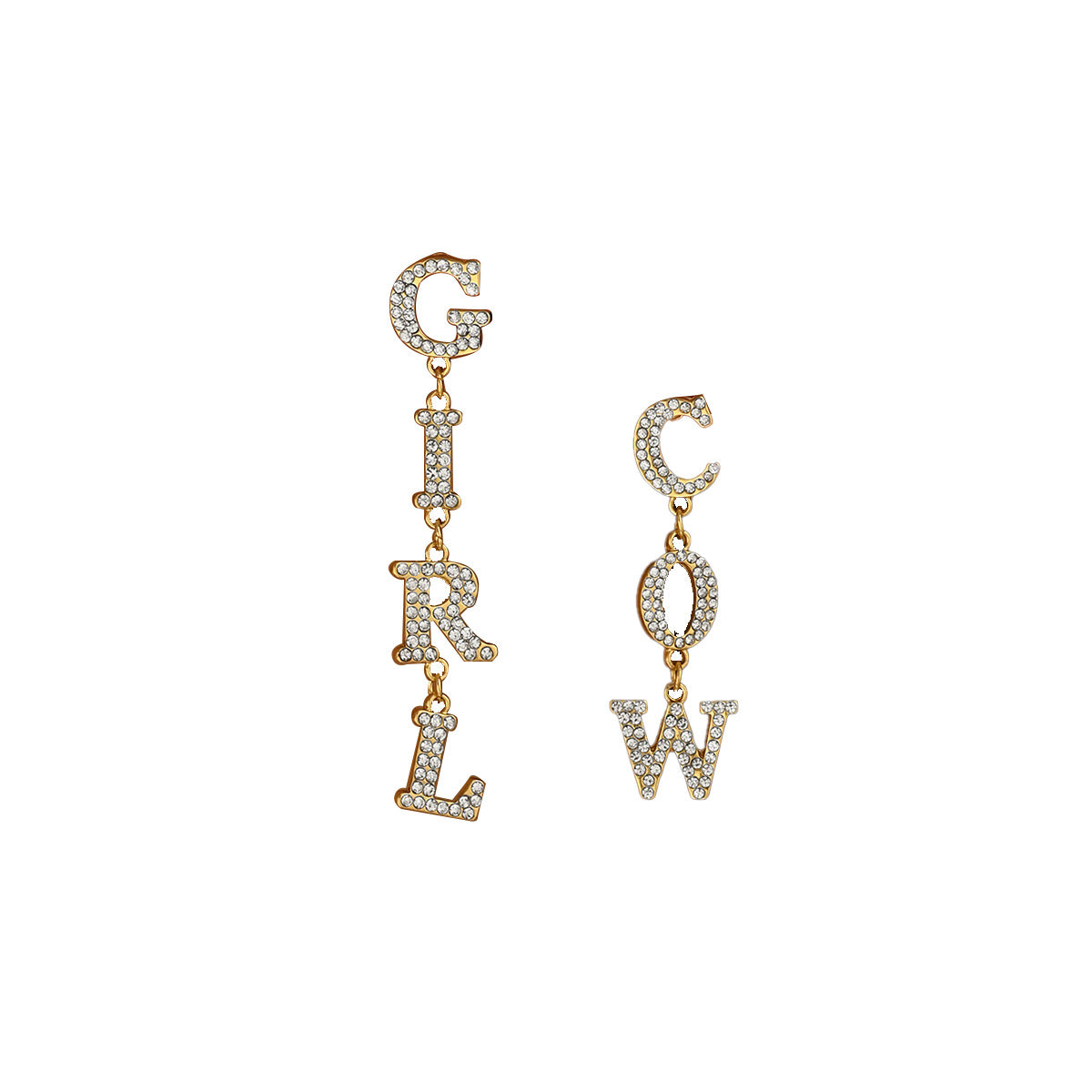 English letter earrings