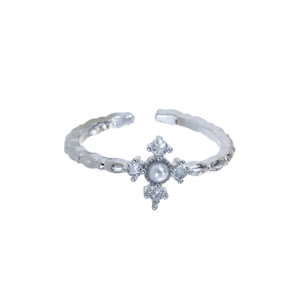 White Moonlight High-End Open Ring