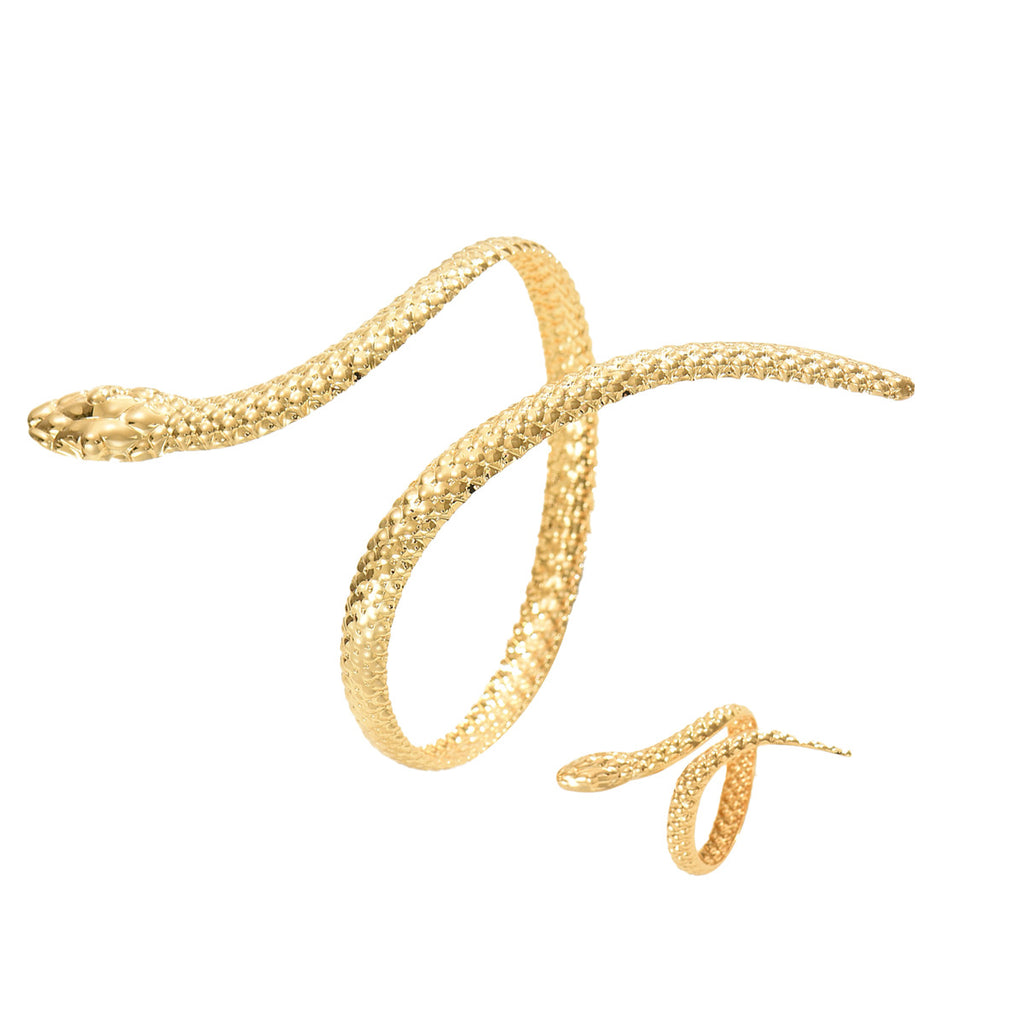 Unique snake and spider design bracelet set