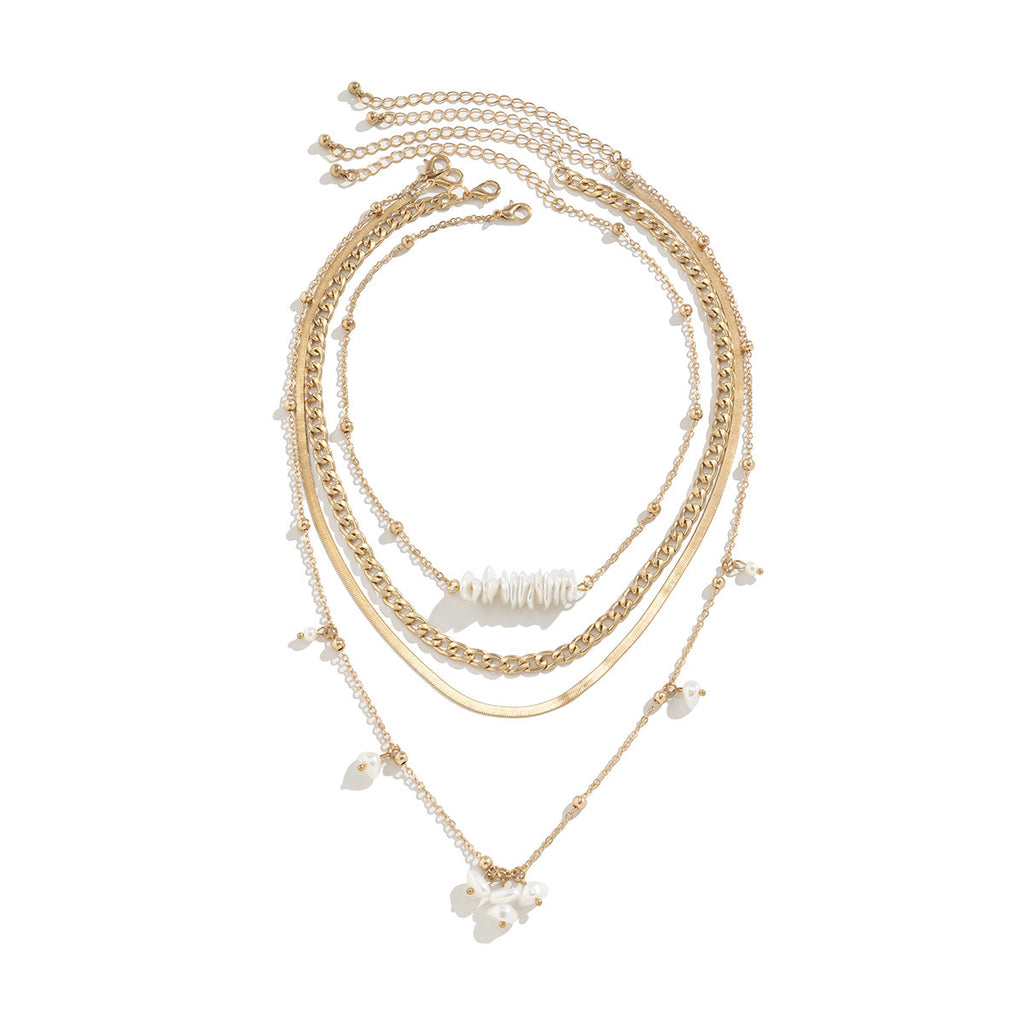 Creative Irregular Pearl Multi-Layer Necklace
