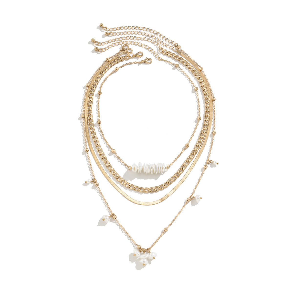 Creative Irregular Pearl Multi-Layer Necklace