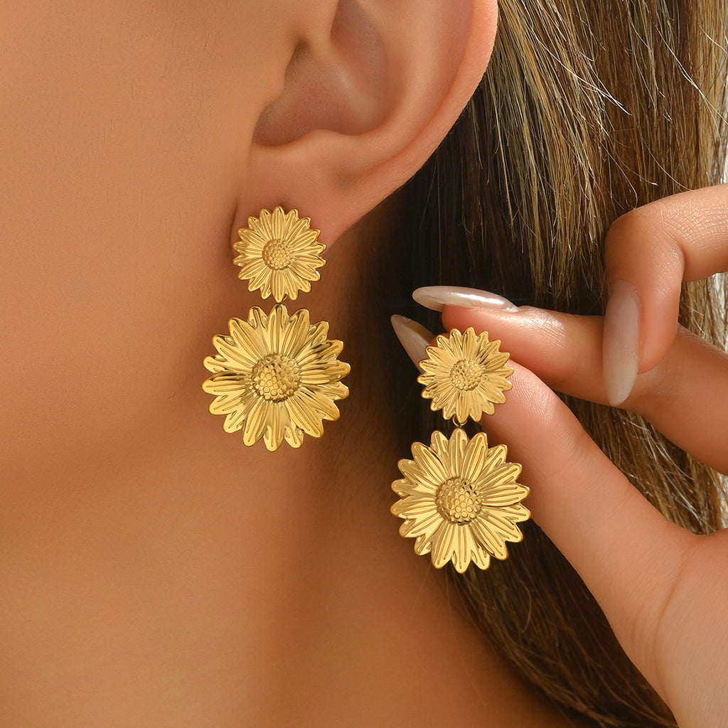 Stylish Sunflower Earrings