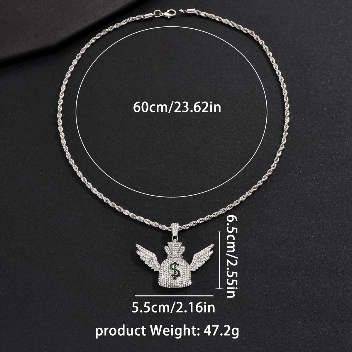 Angel Wings Cuban Necklace