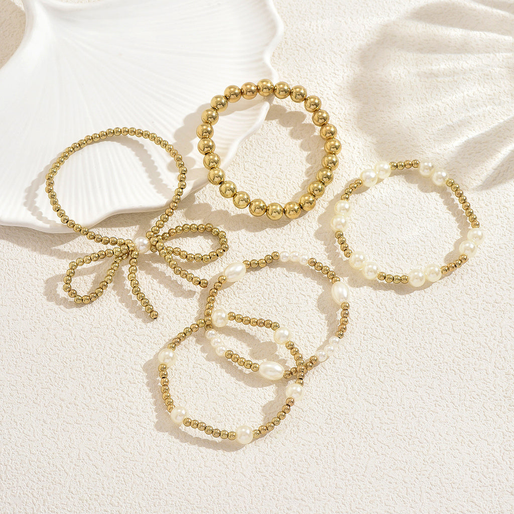 Bow braided bracelet set