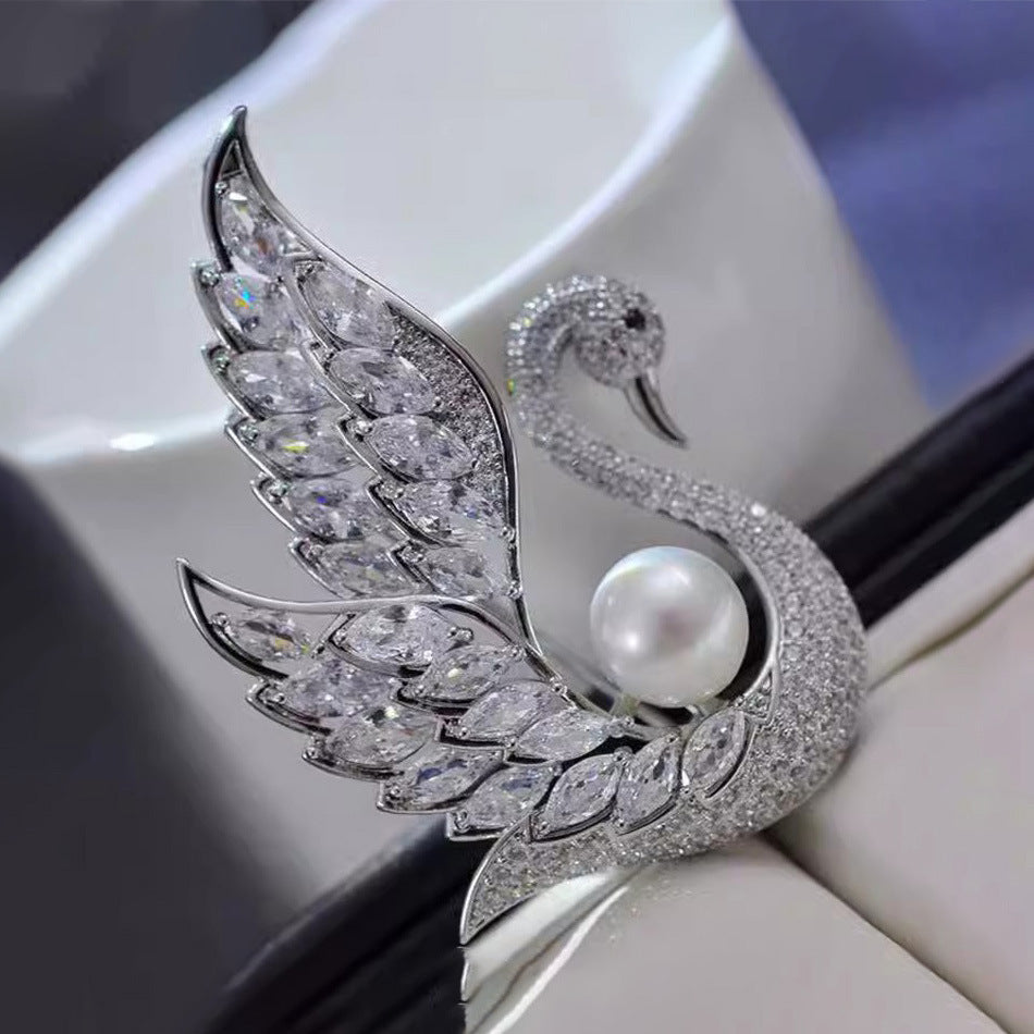 Swan brooch