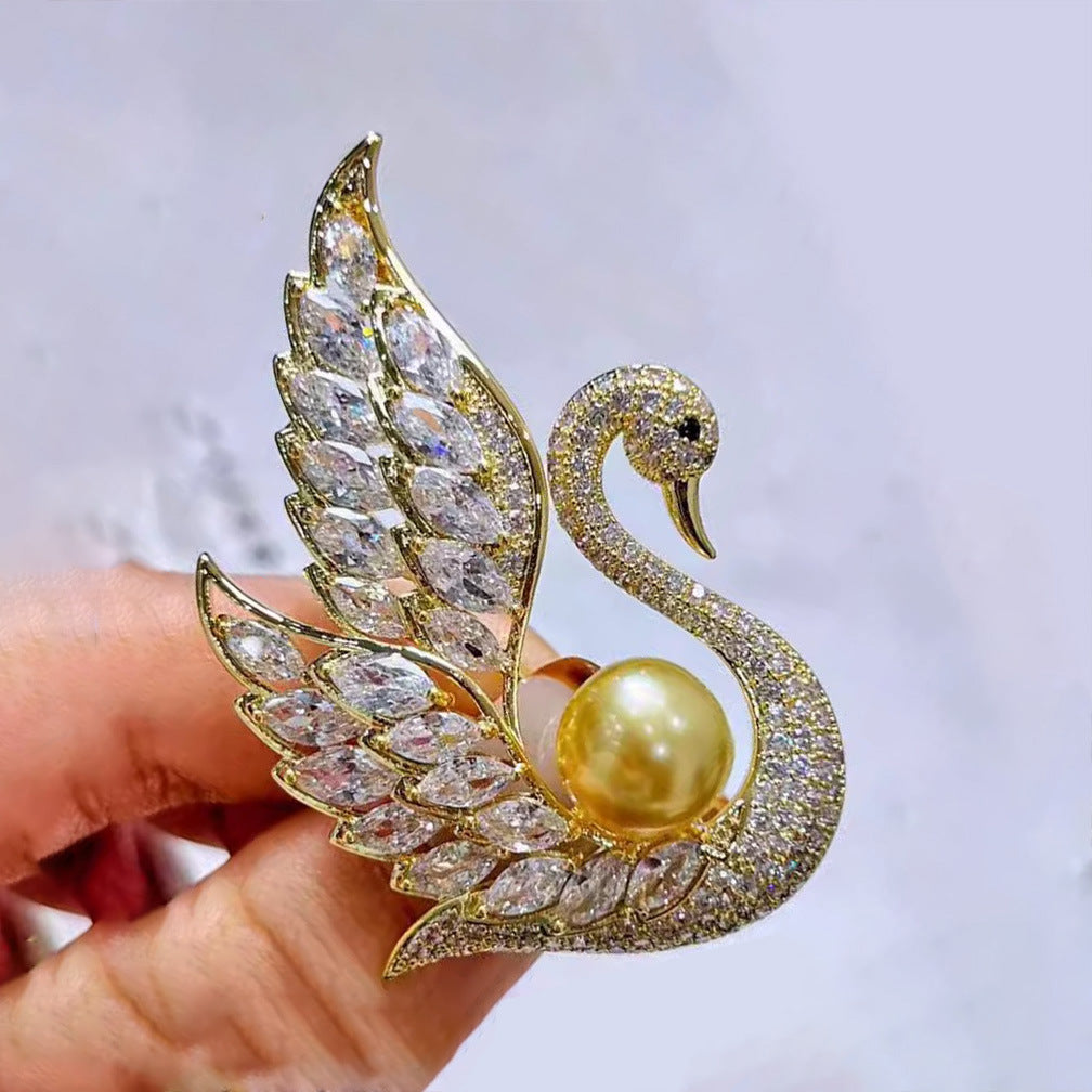 Swan brooch