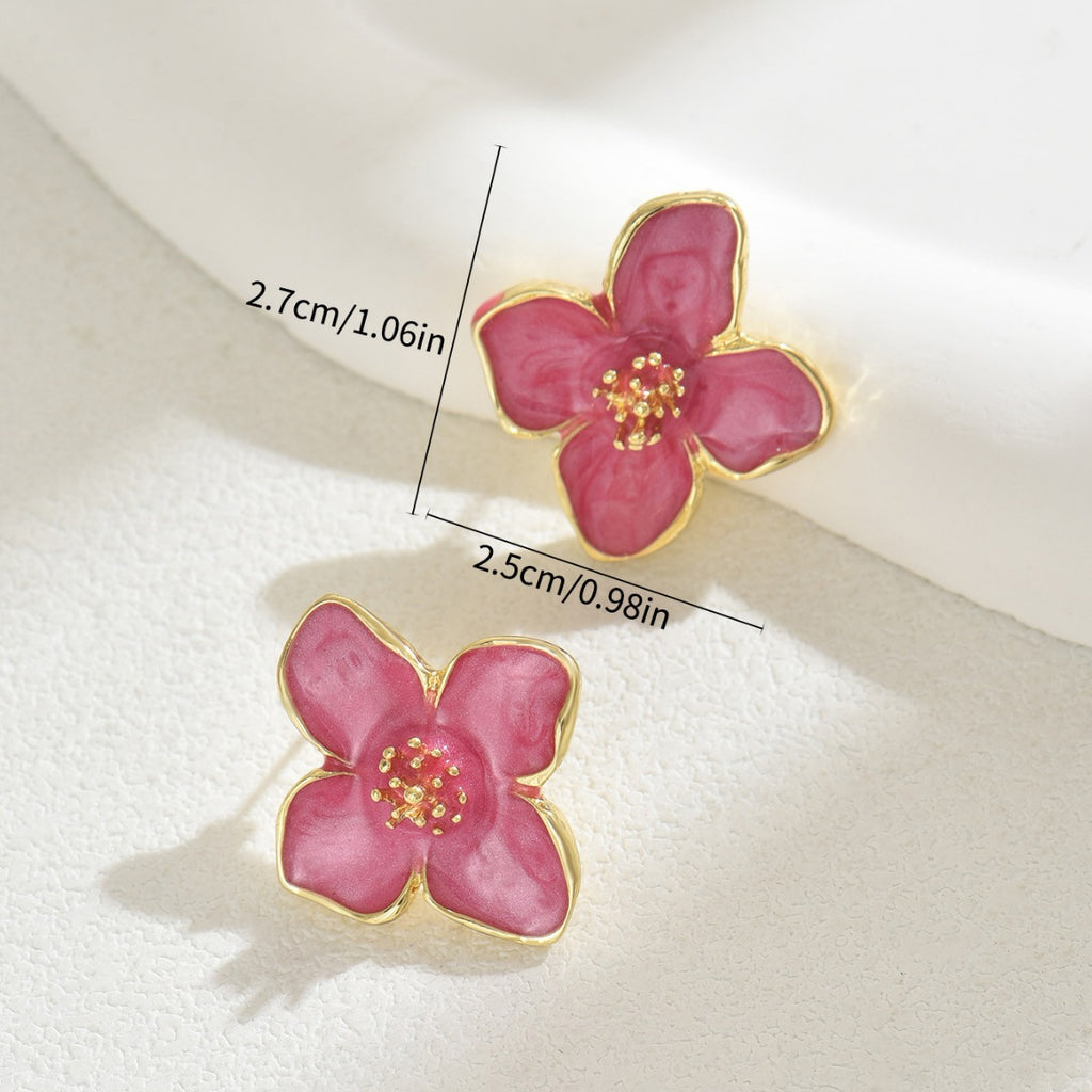 Sweet and elegant flower earrings