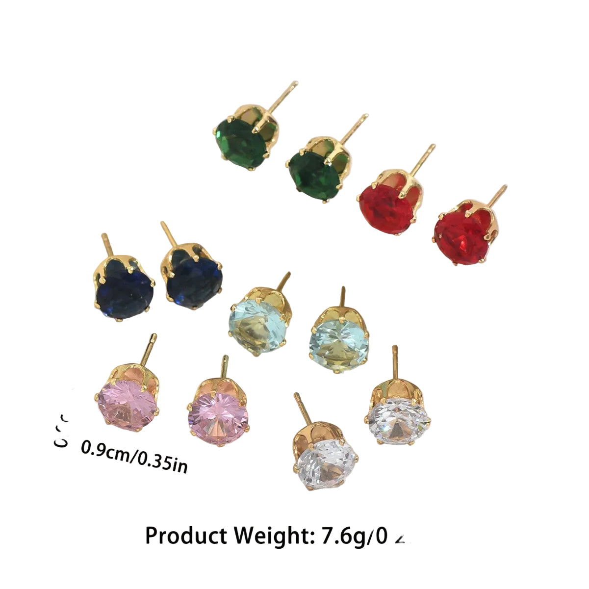 Mosaic Colored Zircon Earrings