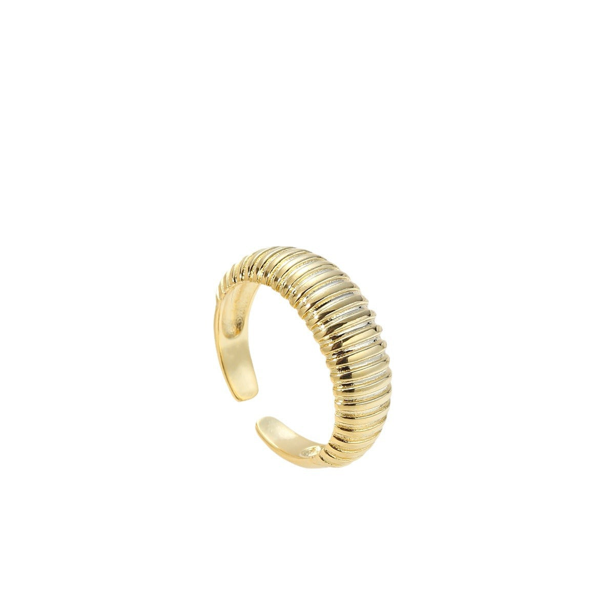 Wave-shaped vintage open ring