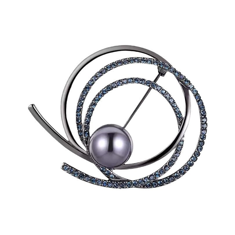 Broche de diamante en forma de anillo