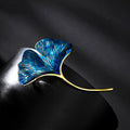 Ginkgo leaf brooch