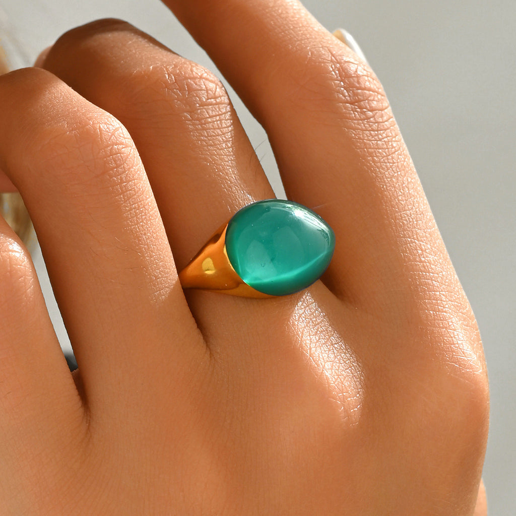 Emerald Open Ring