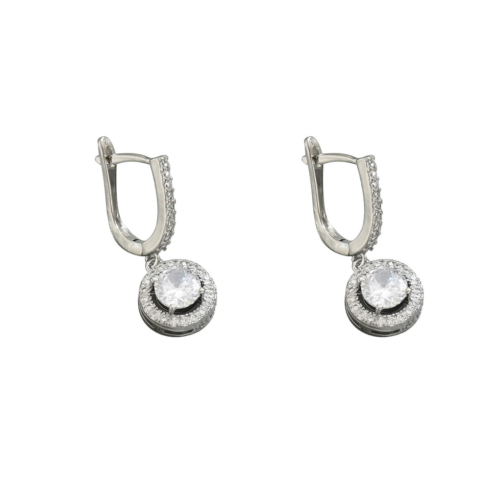 Elegant and sophisticated zircon-encrusted earrings