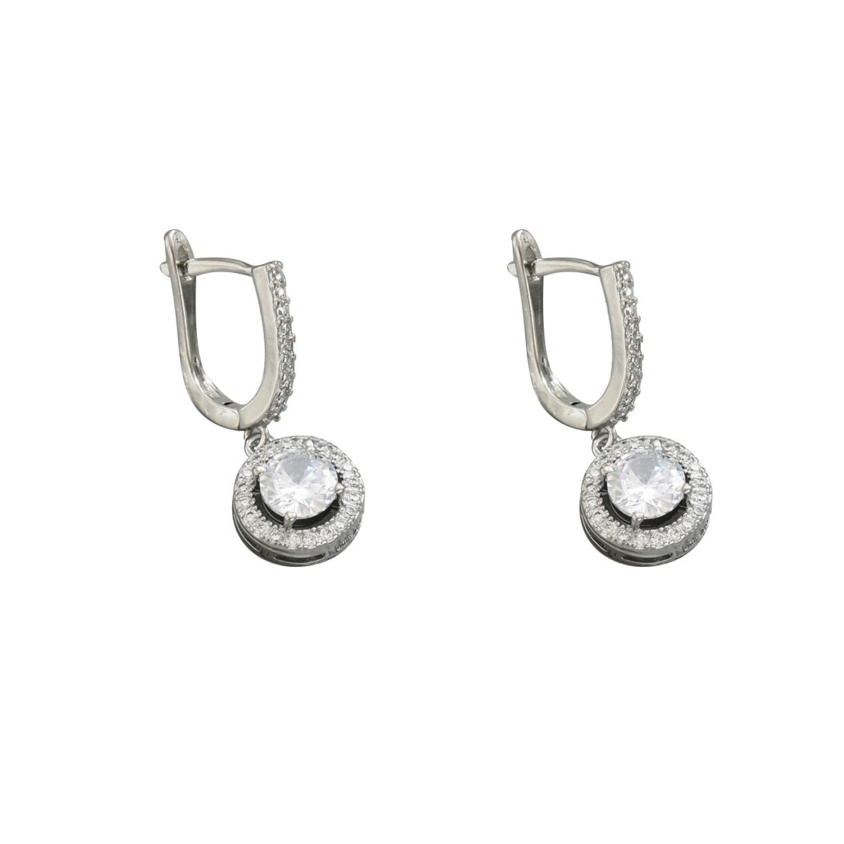 Elegant and sophisticated zircon-encrusted earrings