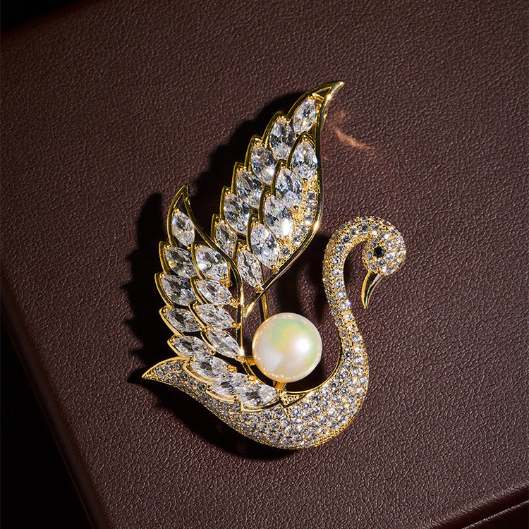 Swan brooch