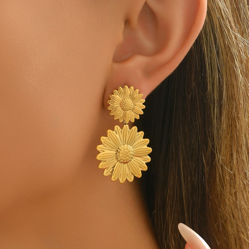 Stylish Sunflower Earrings
