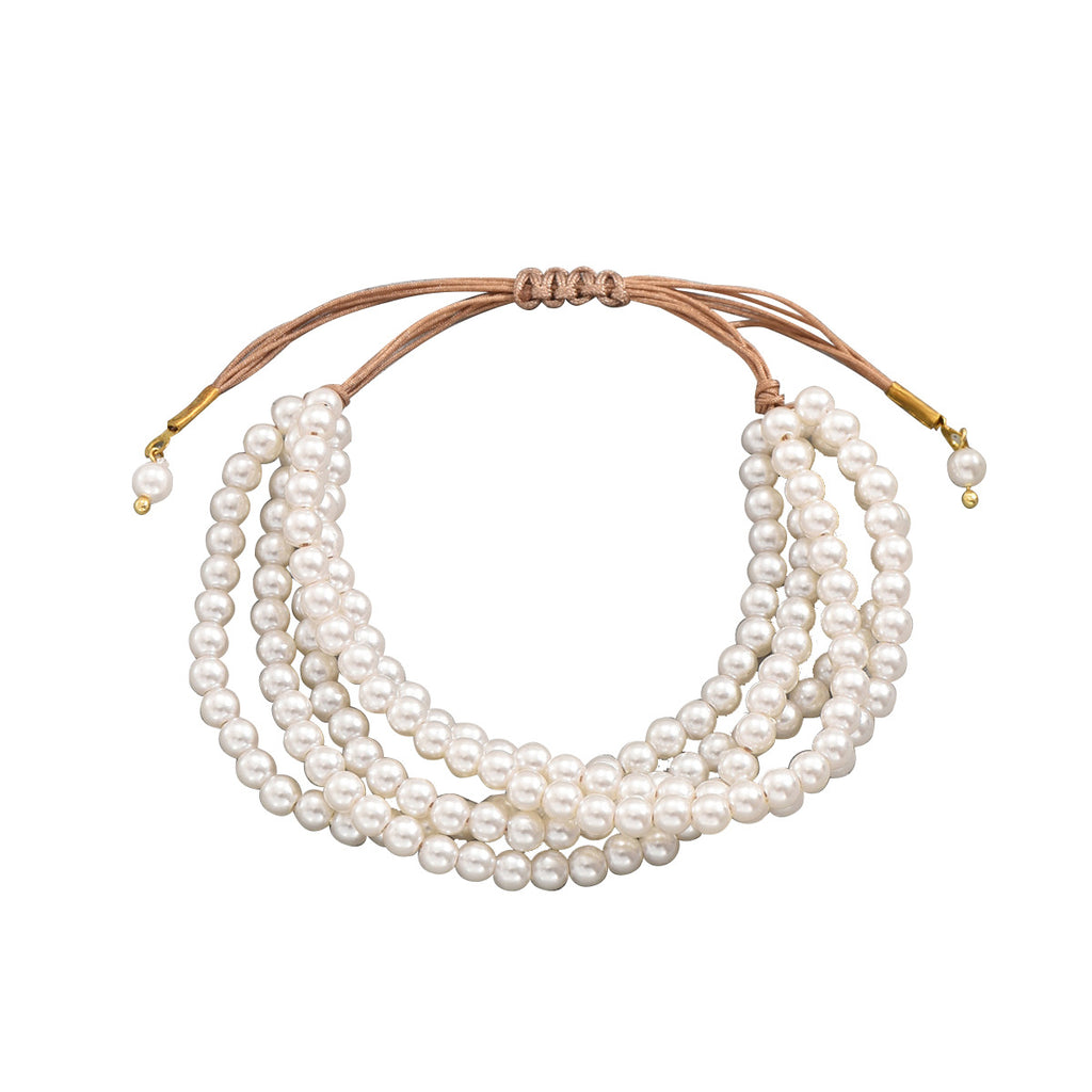 Unique multi-layered pearl bracelet