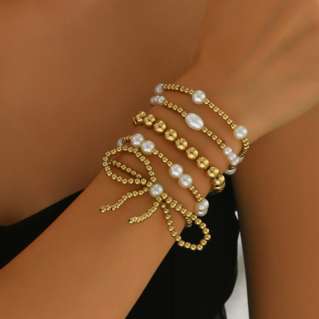 Bow braided bracelet set