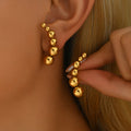 Irregular beaded earrings