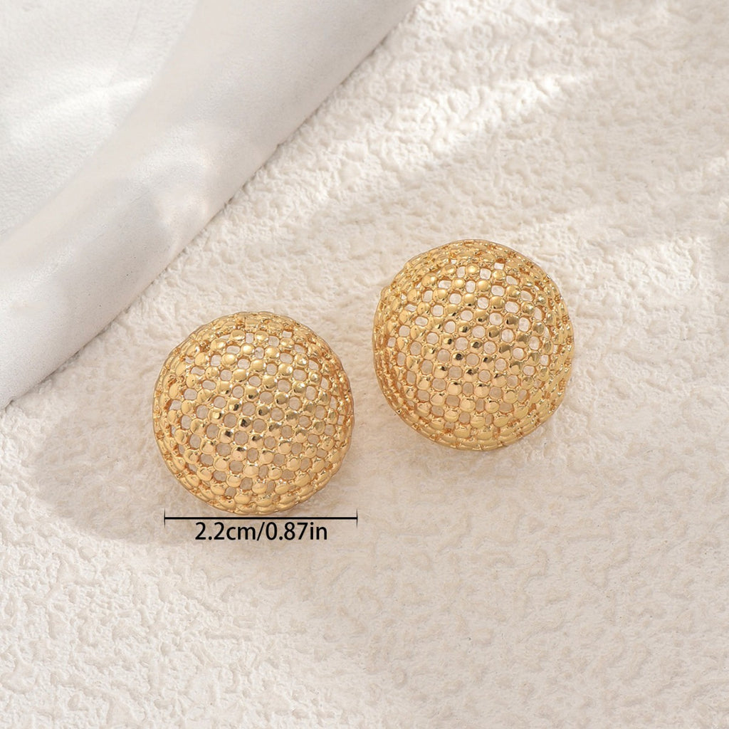 Geometric hollow high-end light luxury earrings