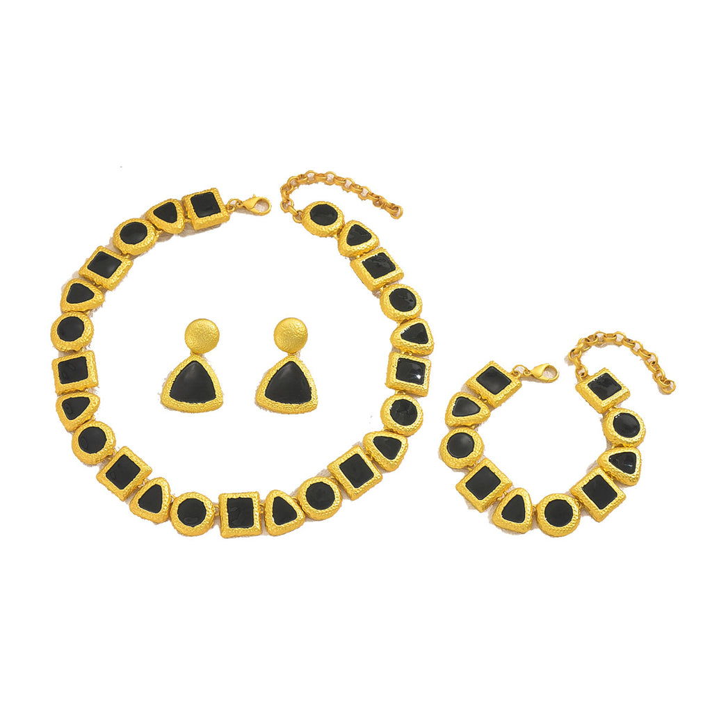 Personalized clavicle chain jewelry necklace earring bracelet set