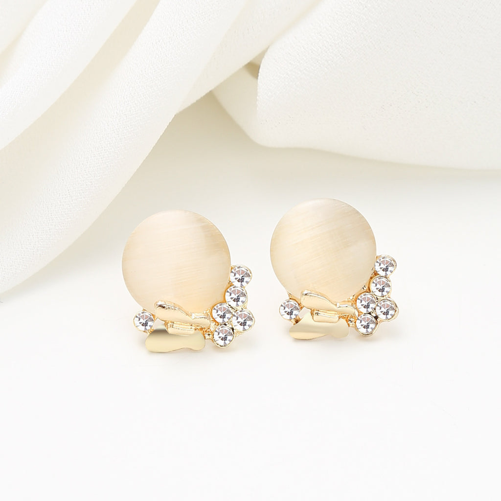 Cat's Eye Stone Butterfly Earrings