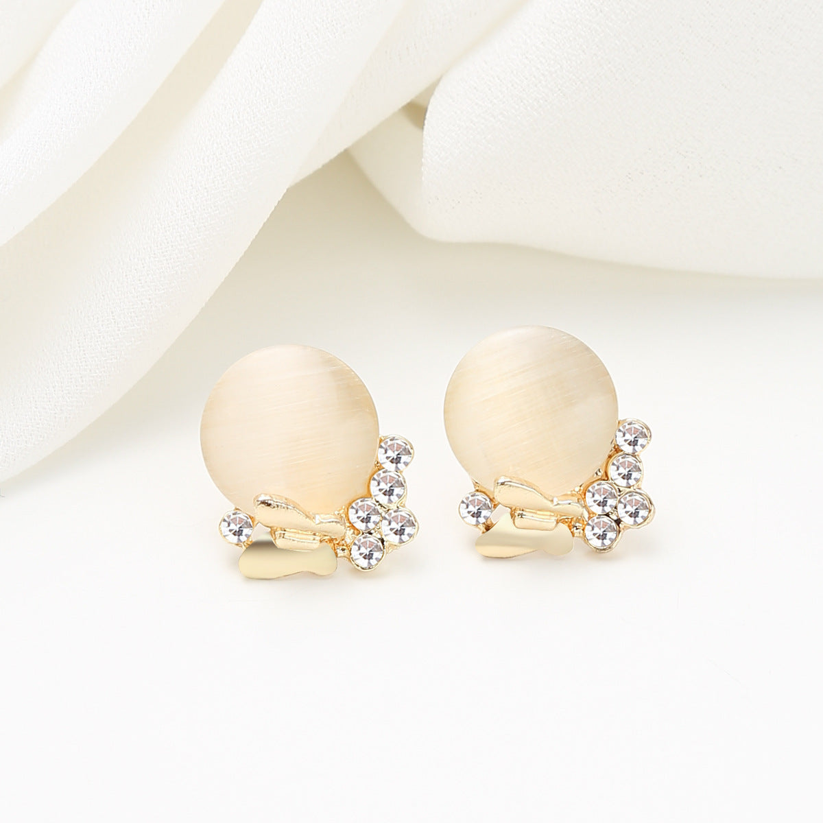 Cat's Eye Stone Butterfly Earrings