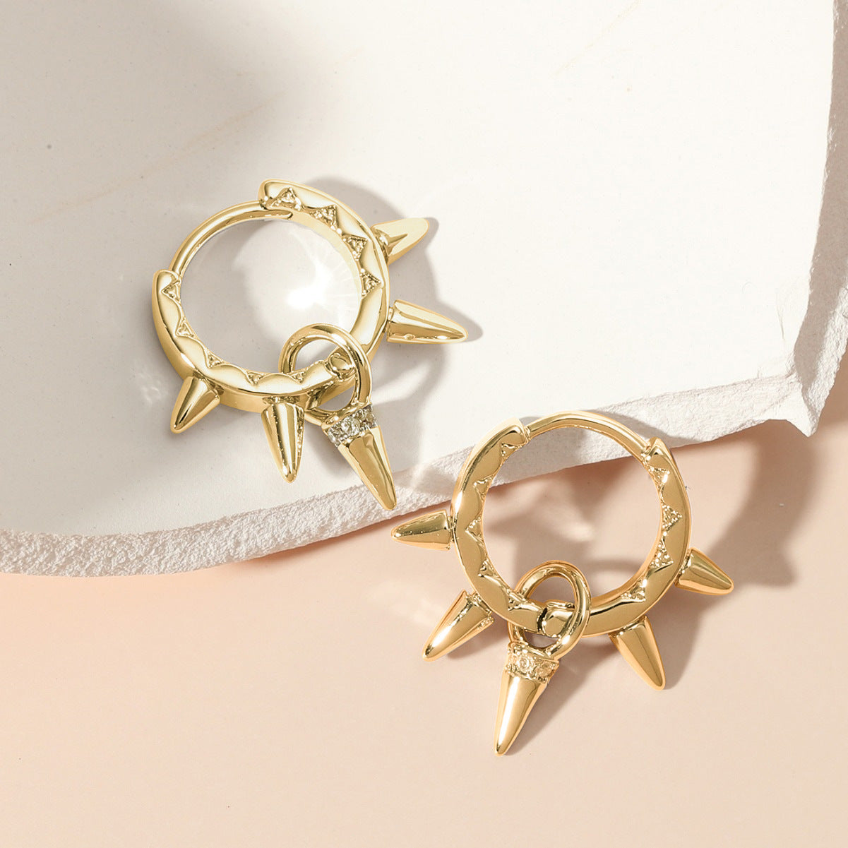 Unique zircon earrings.