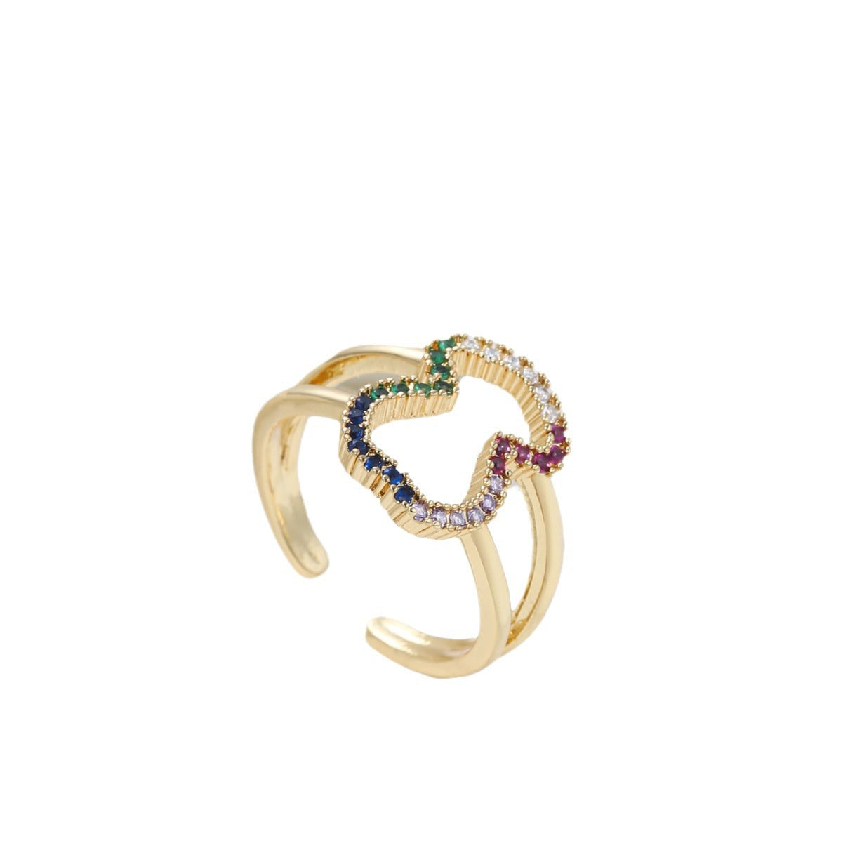 Colored Diamond Pastoral Style Ring
