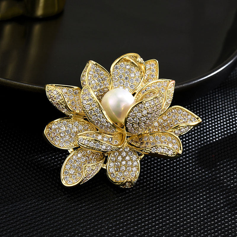 lotus brooch