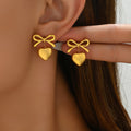 Simple heart-shaped earrings