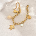 Ocean-themed women's seashell bracelet