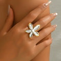 Flower-shaped open ring