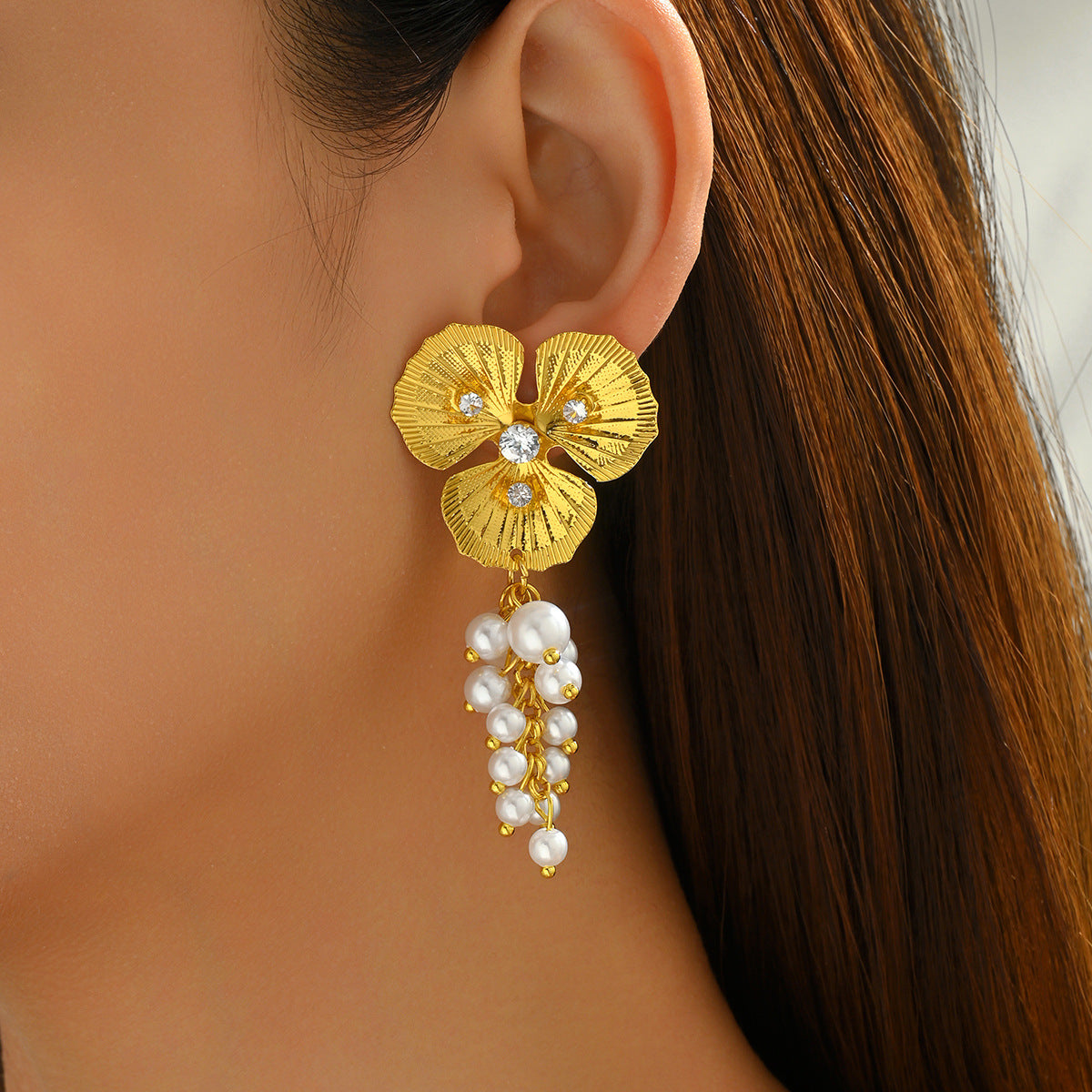 Pearl Flower Earrings