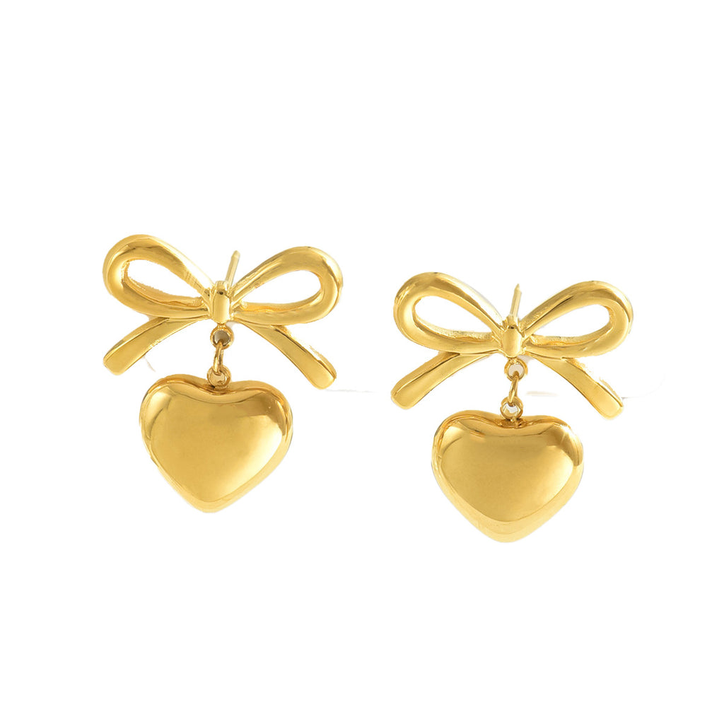Simple heart-shaped earrings