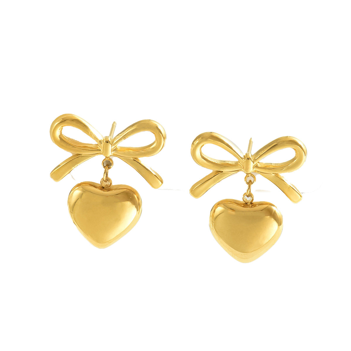 Simple heart-shaped earrings