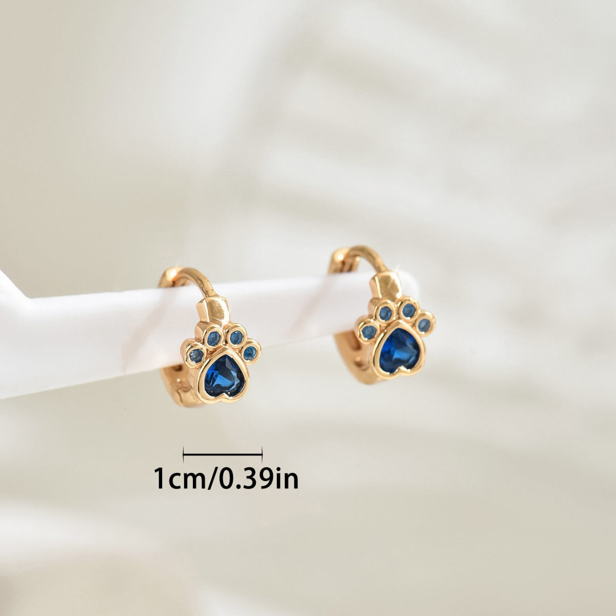 Bear Paw Blue Diamond Earrings