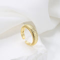 Wave-shaped vintage open ring