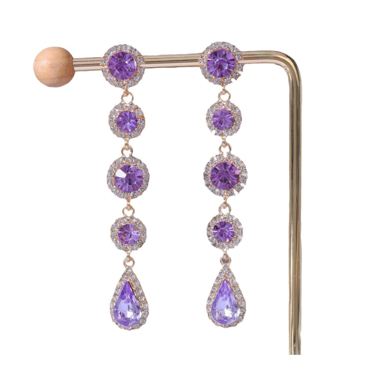 Baroque full diamond crystal earrings