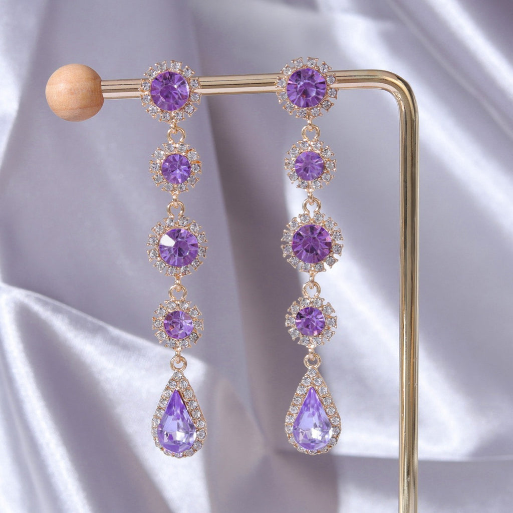 Baroque full diamond crystal earrings