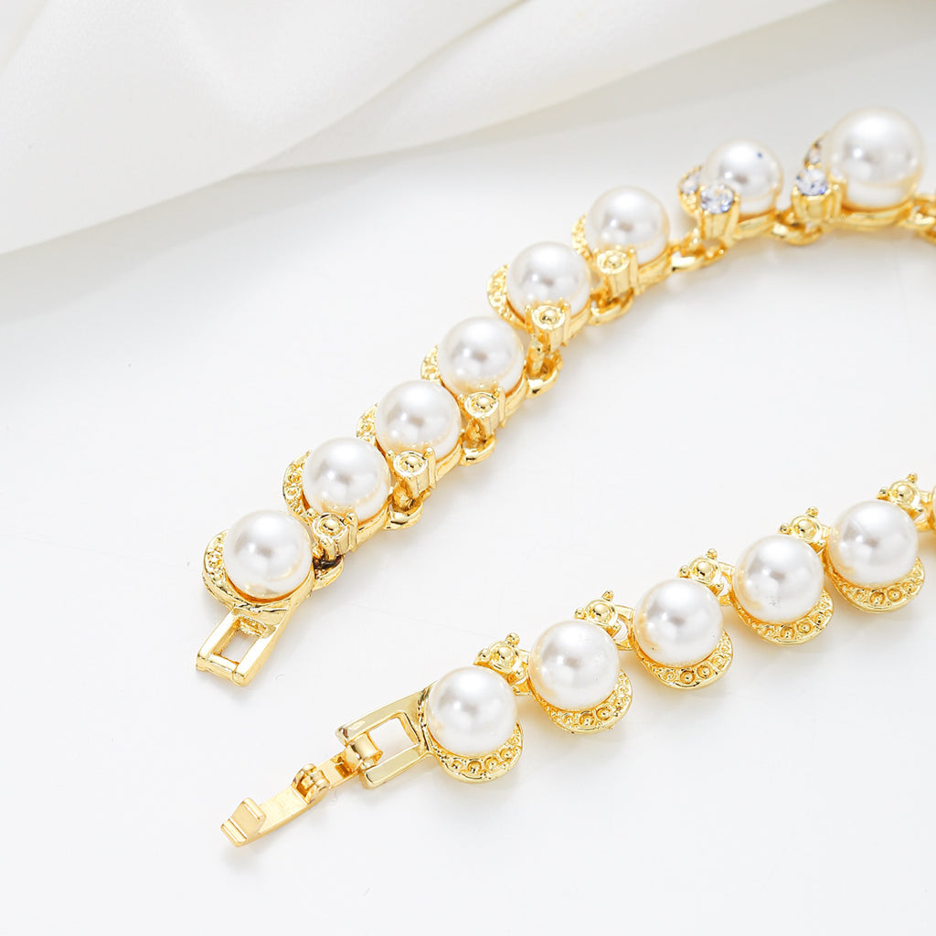 Stone Baroque Imitation Pearl Bracelet