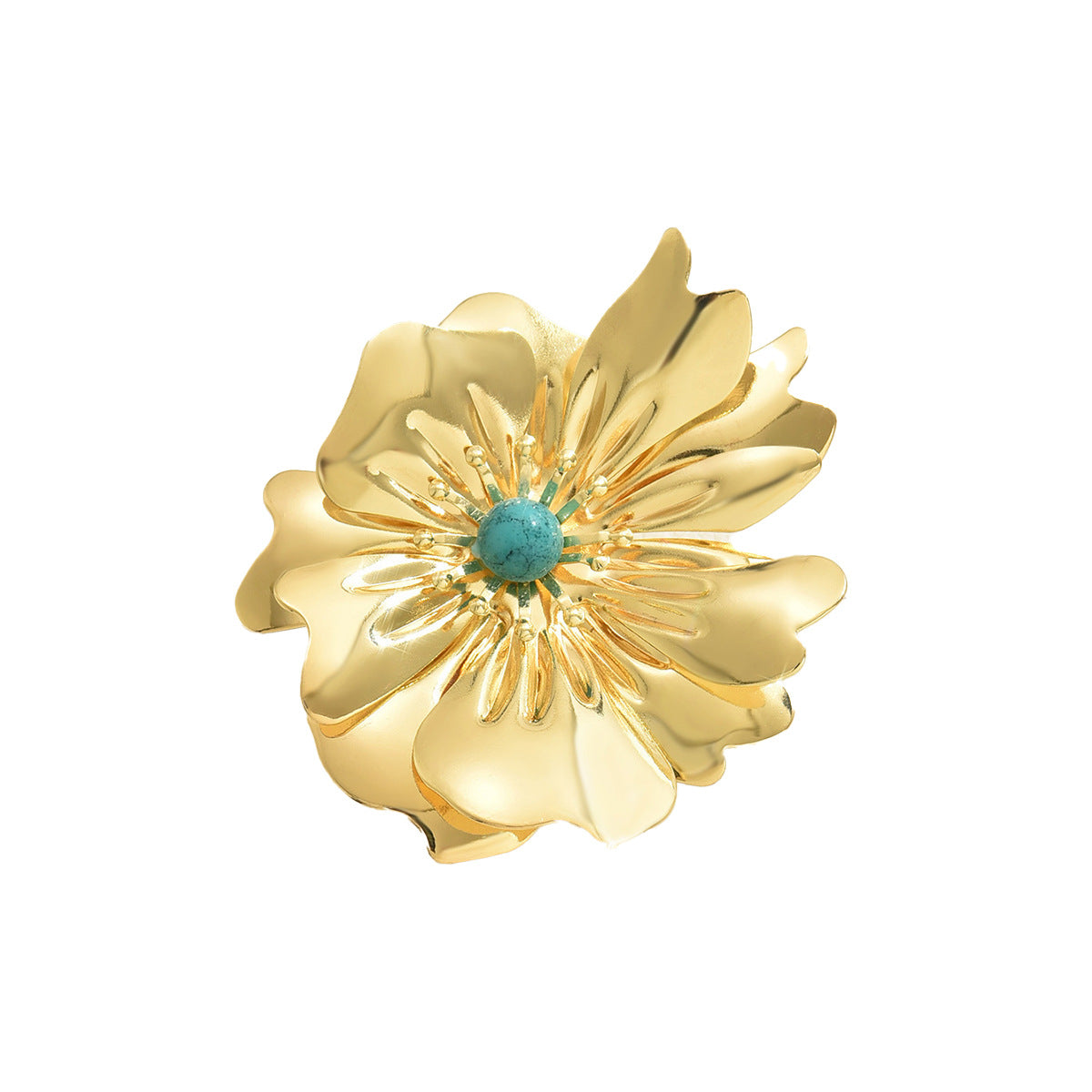 Petal-shaped open ring