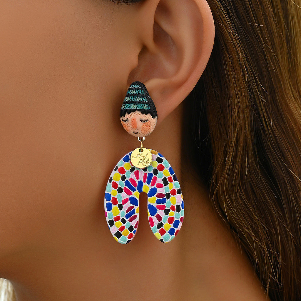 Unique doll earrings