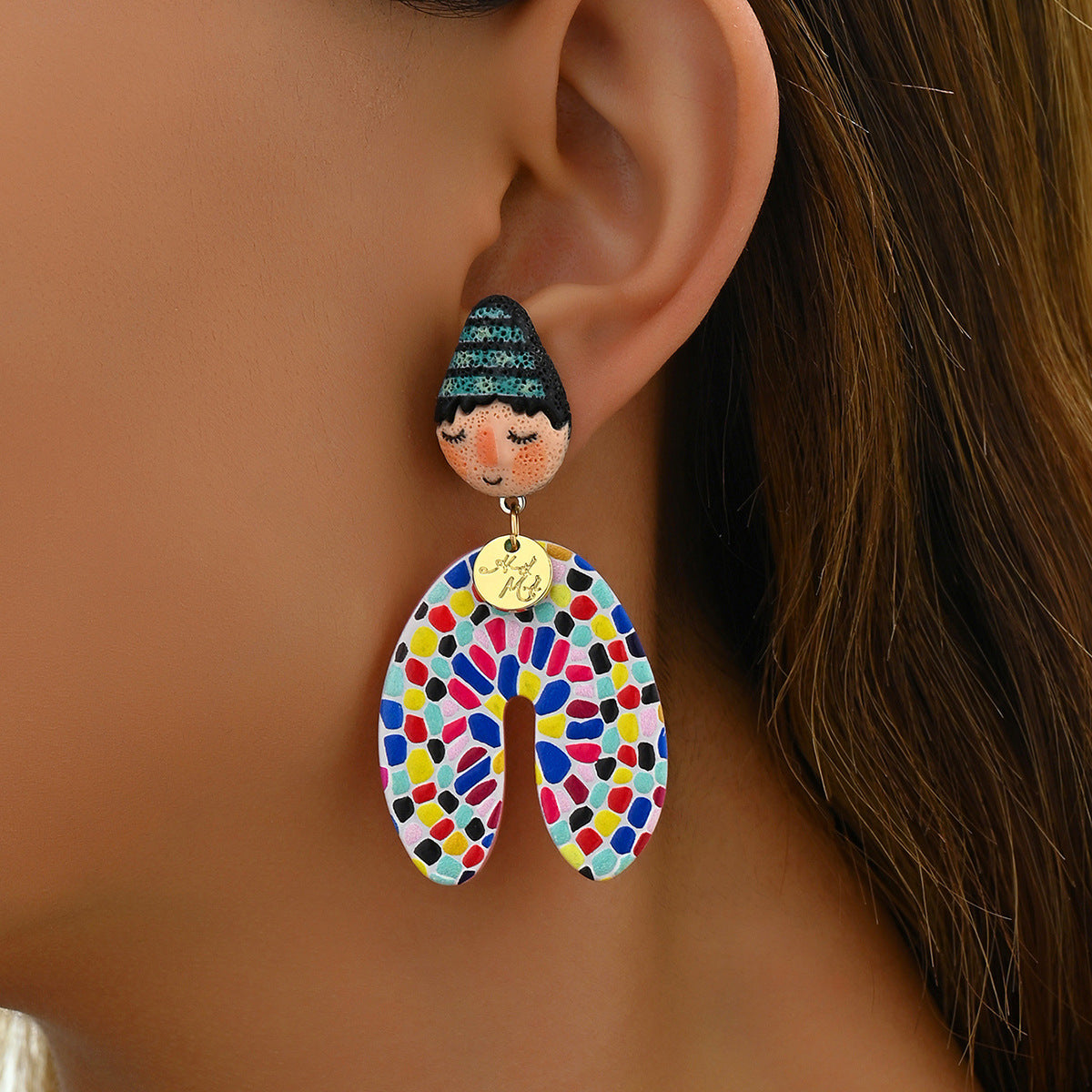 Unique doll earrings
