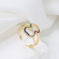 Colored Diamond Pastoral Style Ring