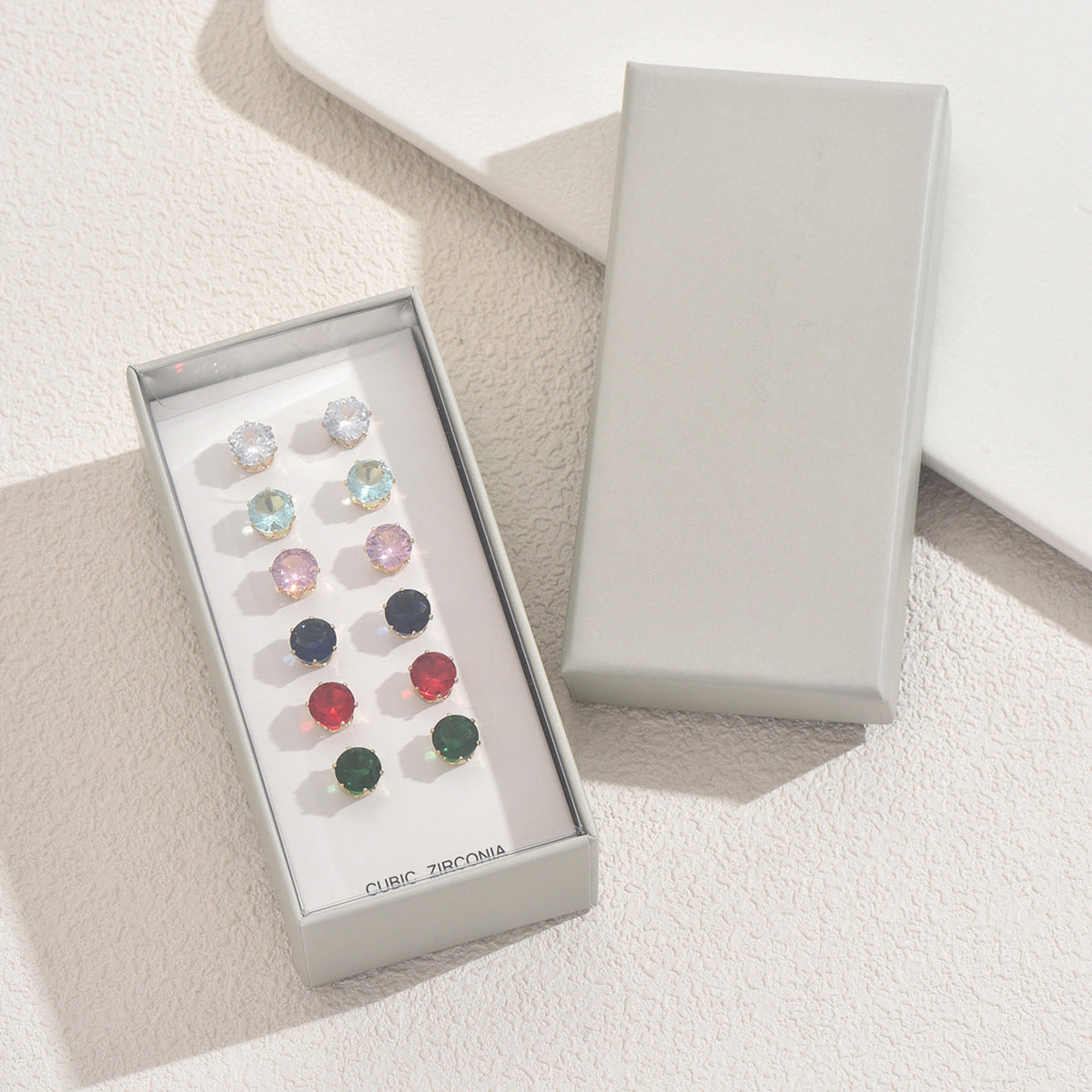 Mosaic Colored Zircon Earrings